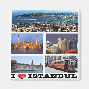 zTR013 ISTANBUL "I KÄRLEK", Turkiet, Europa, Fridg Magnet