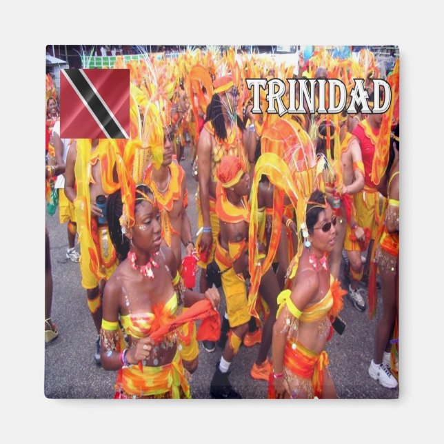 zTT006 TRINIDAD, Trinidad Tobago, Carnival, Fridge Magnet (Framsidan)