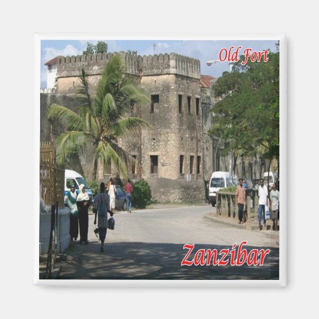 zTZ009 ZANZIBAR, Fort, Tanzania, Afrika, Fridge Magnet (Framsidan)