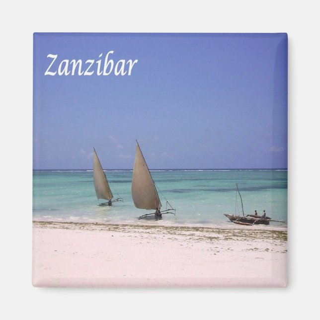 zTZ015 ZANZIBAR, Tanzania, Afrika, Fridge Magnet (Framsidan)