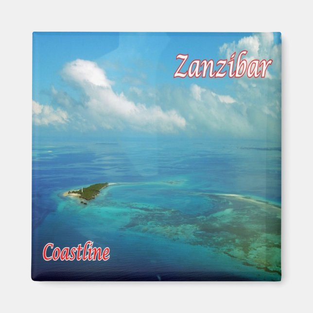 zTZ018 ZANZIBAR,Kusten,Tanzania, Afrika, Fridge Magnet (Framsidan)