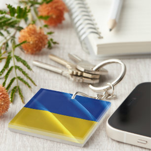 zUA002 UKRAINA som väver FLAGGA Ukraina, nyckelked