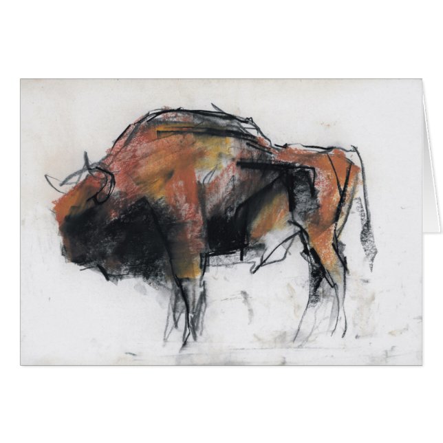 Zubre Bialowieza Hälsningskort (Framsidan Horizontal)