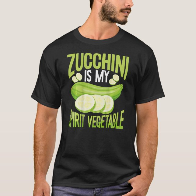 Zucchini är min egen sprit Vegetable Backprint Veg T Shirt (Framsida)