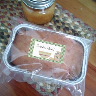 Zucchini Bread Label Fraktsedel