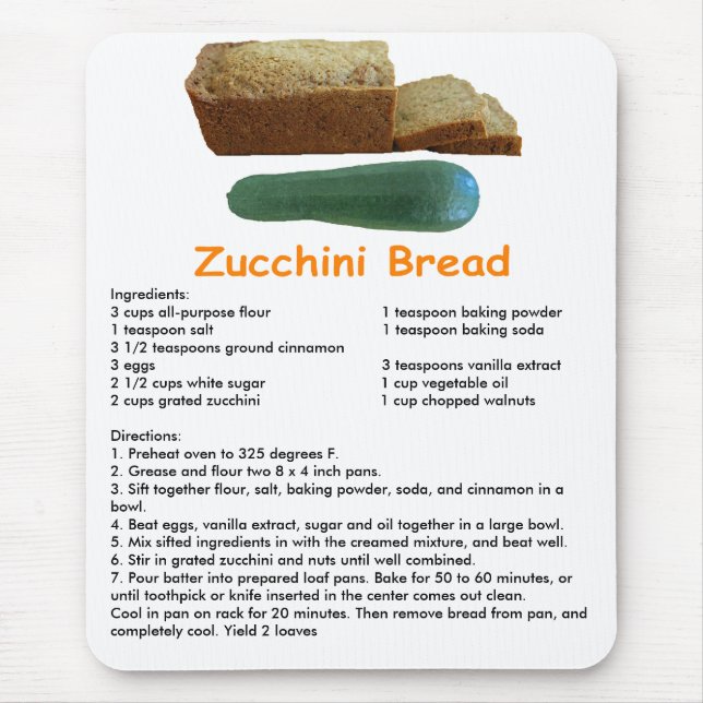 Zucchini Bread Musmatta (Framsidan)