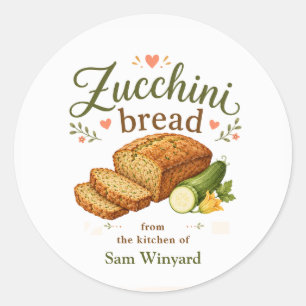 Zucchini Bröd Hemlagad Bakning Etikett