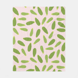 Zucchini Courgette Summer Squash Mönster Fleecefilt