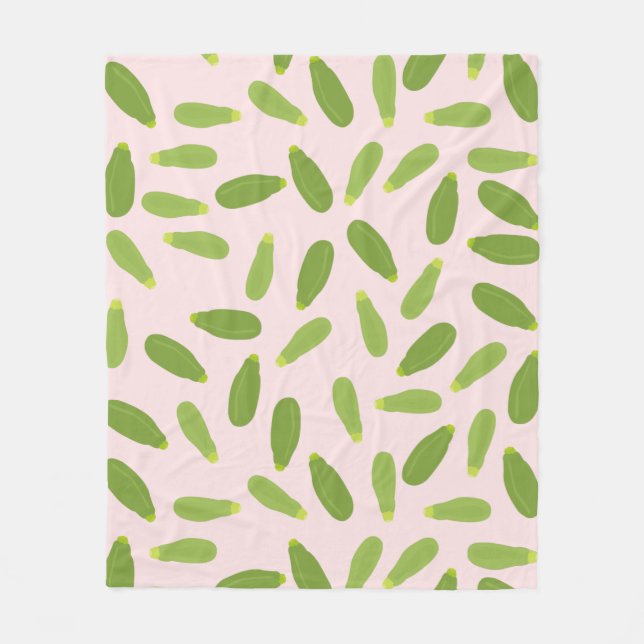 Zucchini Courgette Summer Squash Mönster Fleecefilt (Framsidan)