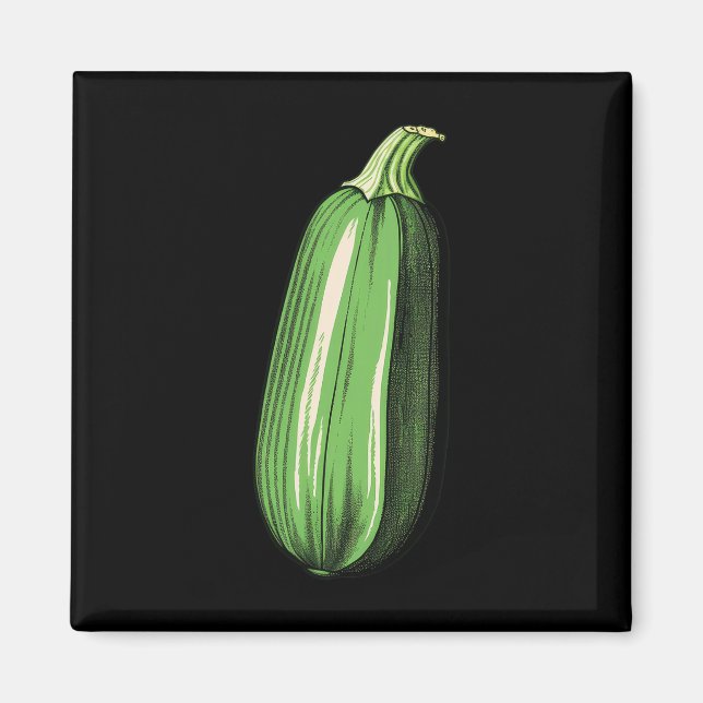 Zucchini Lazy Easy Funny Matching Halloween Costum Magnet (Framsidan)