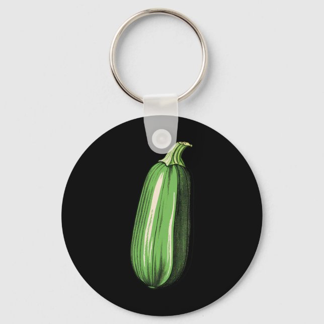 Zucchini Lazy Easy Funny Matching Halloween Costum Nyckelring (Framsida)