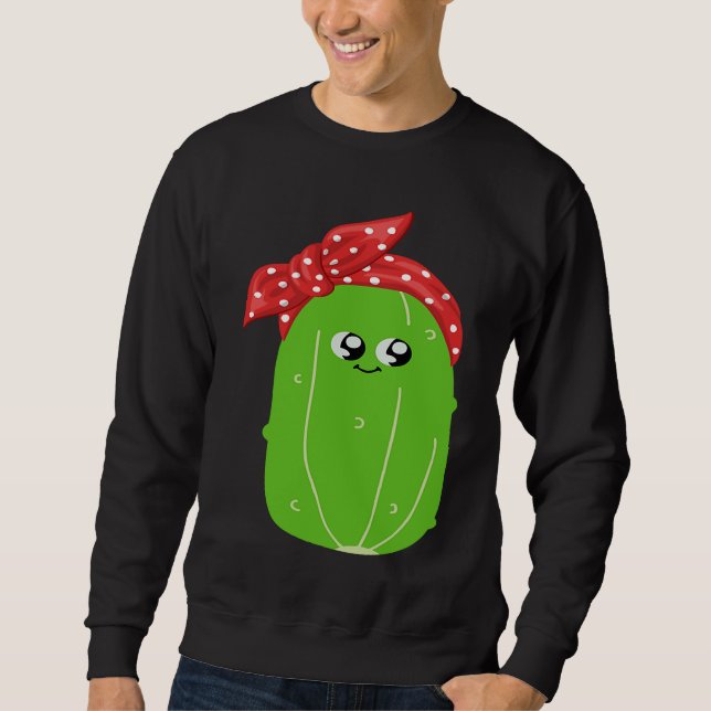 Zucchini Mamma Grönsak Morondag Trädgårdsmästare Lång Ärmad Tröja (Framsida)
