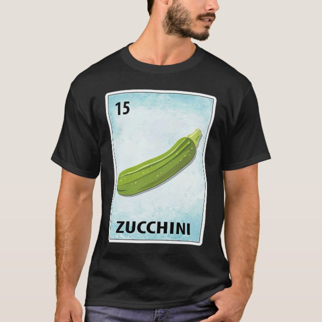 Zucchini Mexican Cards T Shirt (Framsida)