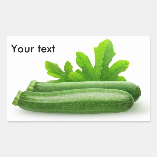 Zucchini Rektangulärt Klistermärke (Framsida)