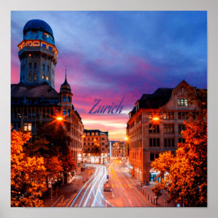 Züch Schweiz Sunset Poster