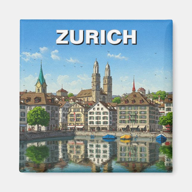 Züch Schweiz Travel Magnet (Framsidan)