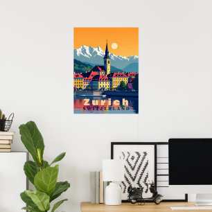 Züch Schweiz Travel Poster