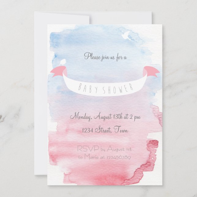 Zuckersüße Baby Shower Einladung Inbjudningar (Framsida)