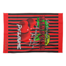 Zuckersüße rote Kirschen mit lustigen Spruch