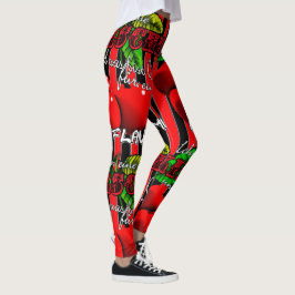 Zuckersüße rote Kirschen mit witzigen Spruch Leggings