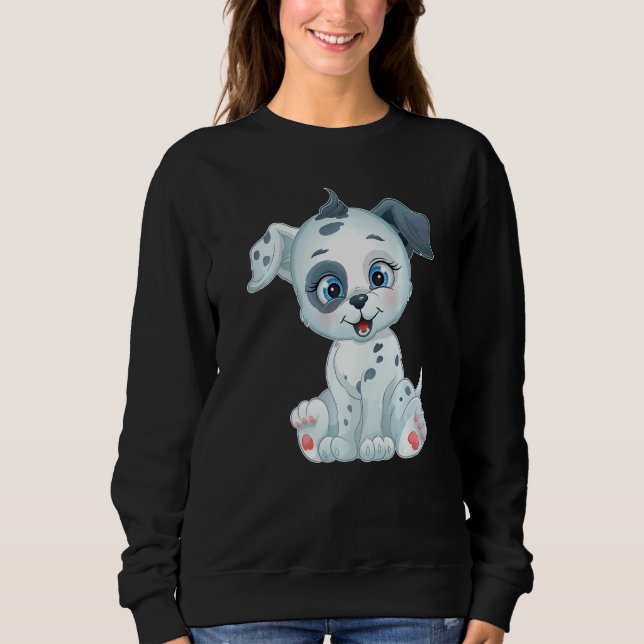 Zuckersüßer Baby Dalmatina Hunde Puppy T Shirt (Framsida)