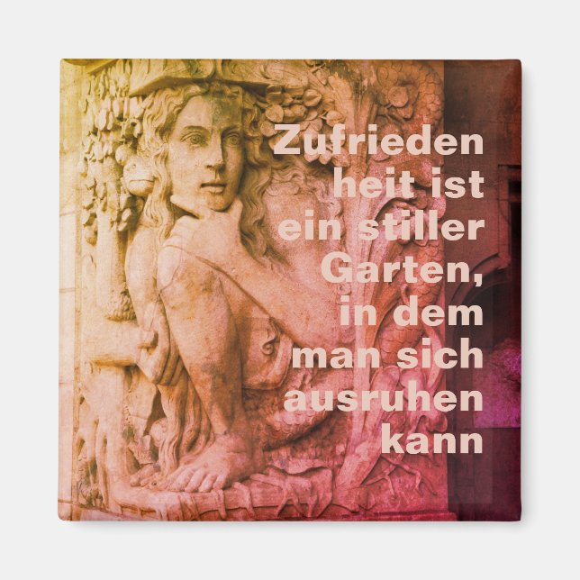 Zufriedenheit und Glück Magnet (Framsidan)