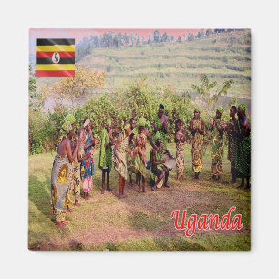 zUG003 UGANDA, Batwa, Afrika, Fridge Magnet