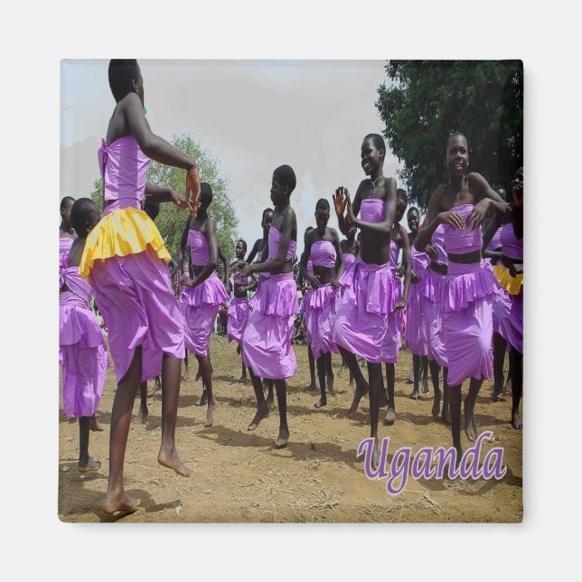 zUG004 UGANDA,Cultural Firande, Afrika,Fridge Magnet (Framsidan)
