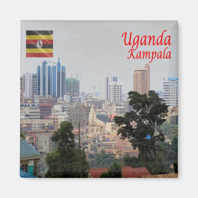 zUG006 KAMPALA, Downtown, Uganda, Afrika, Fridge Magnet (Framsidan)