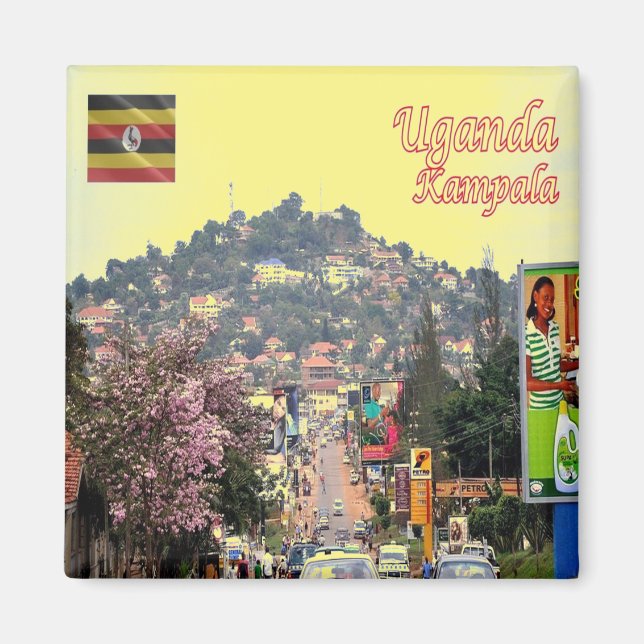 zUG008 KAMPALA, Suburban, Uganda, Afrika, Fridge Magnet (Framsidan)