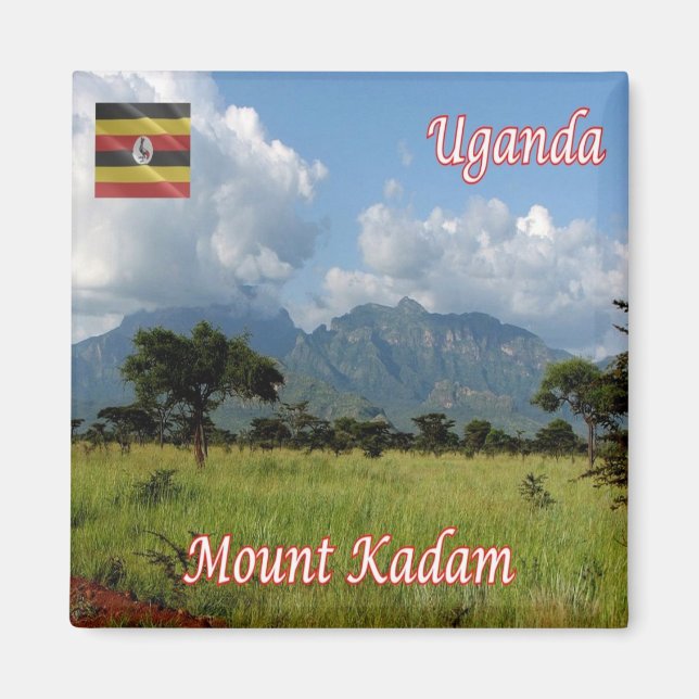 zUG009 UGANDA, Mount Kadam, Afrika, Fridge Magnet (Framsidan)
