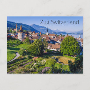 Zug Schweiz Vykort