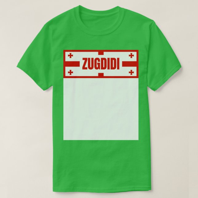 Zugdidi City i Georgian Flagga Design TShirt T Shirt (Design framsida)