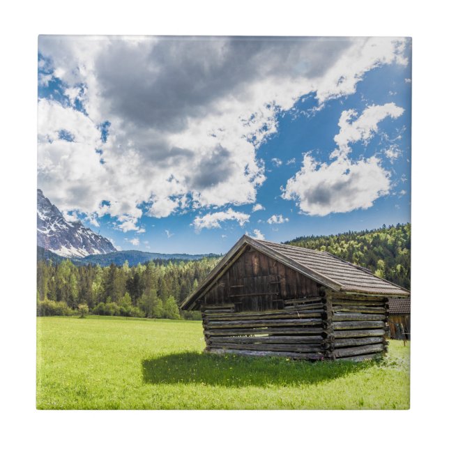 Zugspitze Alm Panorama Garmisch-Partenkirchen Post Kakelplatta (Framsidan)