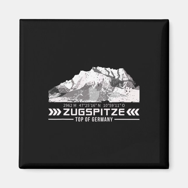 Zugspitze Alps Wetterstein Mountains Hiking Climbi Magnet (Framsidan)