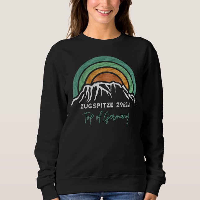 Zugspitze German Mountain Tyskland Garmisch Hiking T Shirt (Framsida)