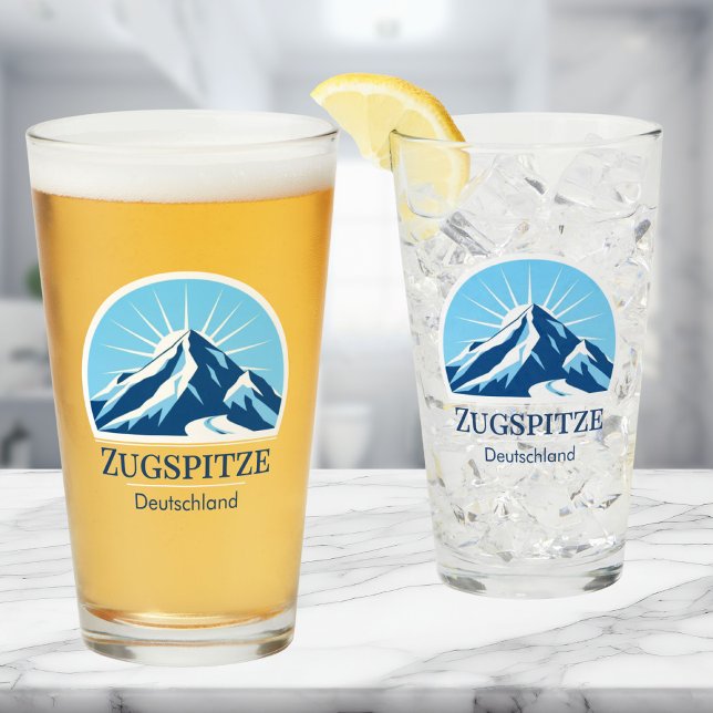 Zugspitze Germany mountain Ski resort beer glass Glaskopp (Skapare uppladdad)