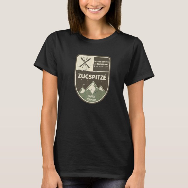Zugspitze Wetterstein Mountains Bavaria Tyskland T Shirt (Framsida)