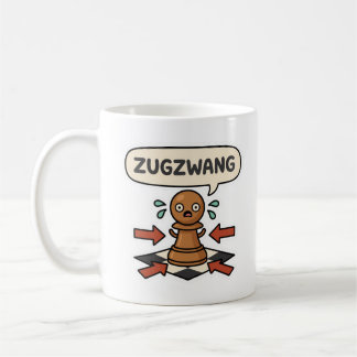 Zugzwang Roligt Schack Meme Söt Panikslagen Bonde Kaffemugg