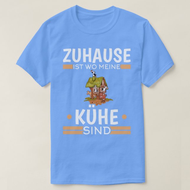 Zuhause Ist Wo Meine Khe Sind Lustiges Landwirt Ku T Shirt (Design framsida)