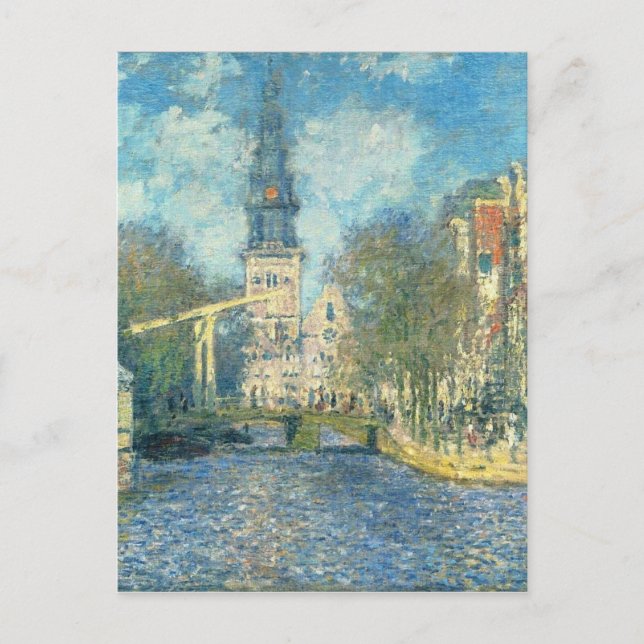 Zuiderkerk i Amsterdam av Claude Monet Vykort (Framsida)