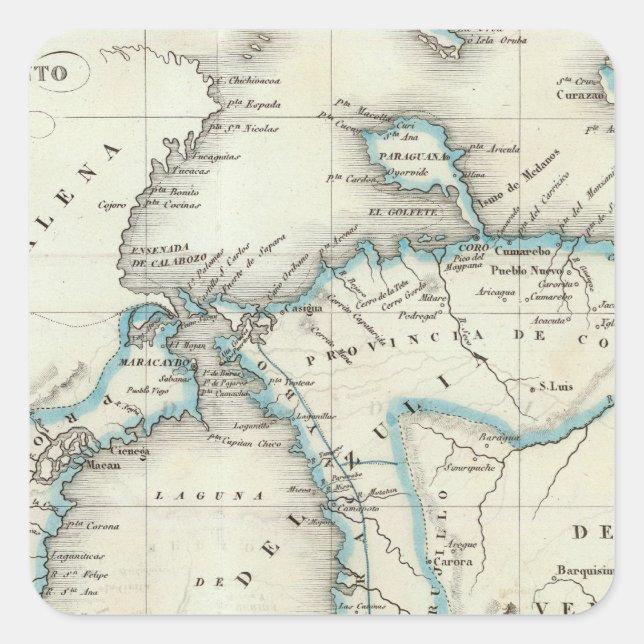 Zulia Fyrkantigt Klistermärke (Framsida)