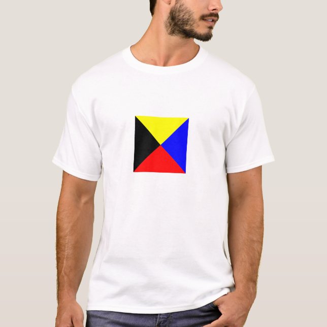 Zulu Flagga Light-Färgad Shirt T (Framsida)