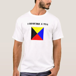 Zulu Flagga (Z Flagga) Ljust Färgad Shirt T