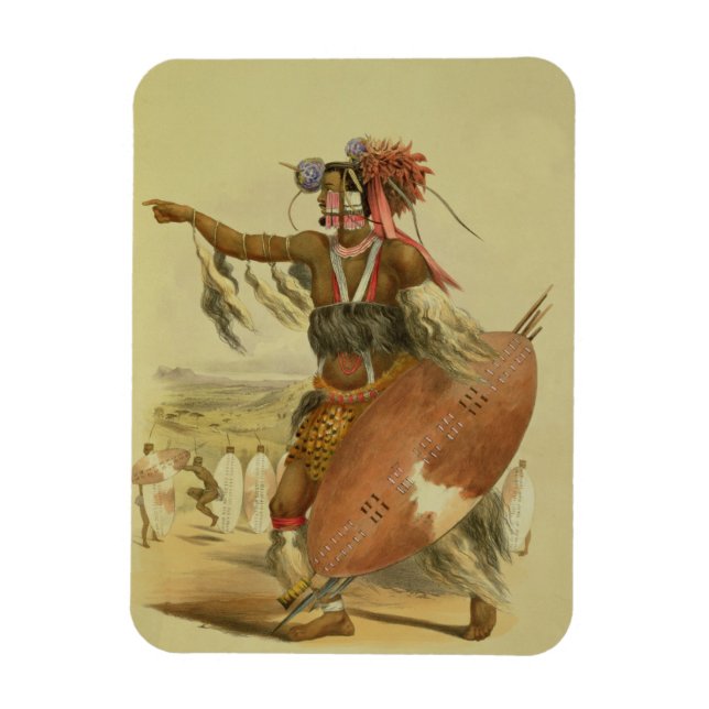 Zulu-krigare, Utimuni, brorson till Chaka den avli Magnet (Vertikal)