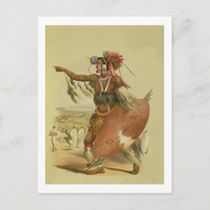 Zulu-krigare, Utimuni, brorson till Chaka den avli Vykort