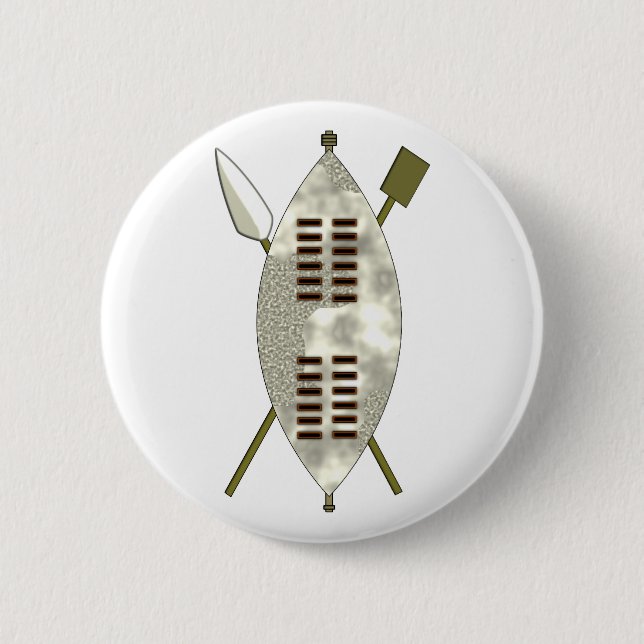 Zulu Schild buckler Knapp (Framsida)