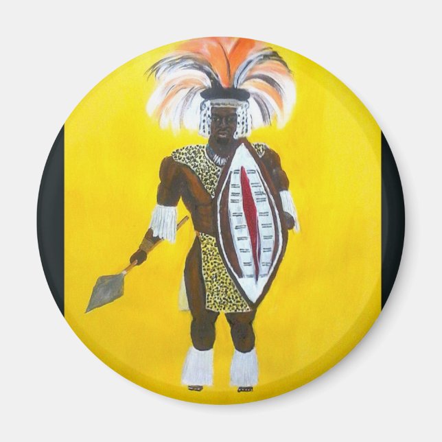 Zulu Warrior Magnet (Framsidan)