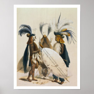 Zulusoldater av kungpanda'sens armé, pläterar 20 poster