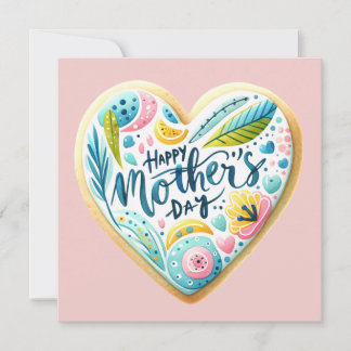 Zum Muttertag- Herz- Mama Inbjudningar